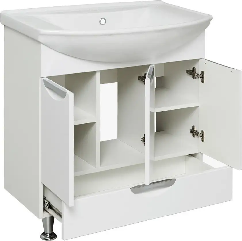 Runo Тумба с умывальником Runo Барселона 75 + Стиль 75 (напольная) – фото товара