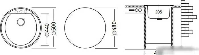Кухонная мойка Ukinox Ока (10/черный) - фото товара