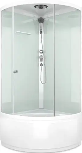 Душевая кабина Domani-Spa Simple High 90x90 (прозрачное стекло/белый)