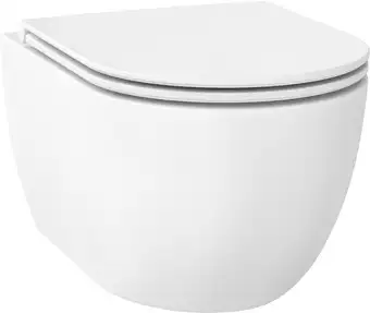 Унитаз подвесной Wellsee Chalice Perfection RimFree 182608001 (чаша, пневмокрышка, матовый белый) - изображение в каталоге