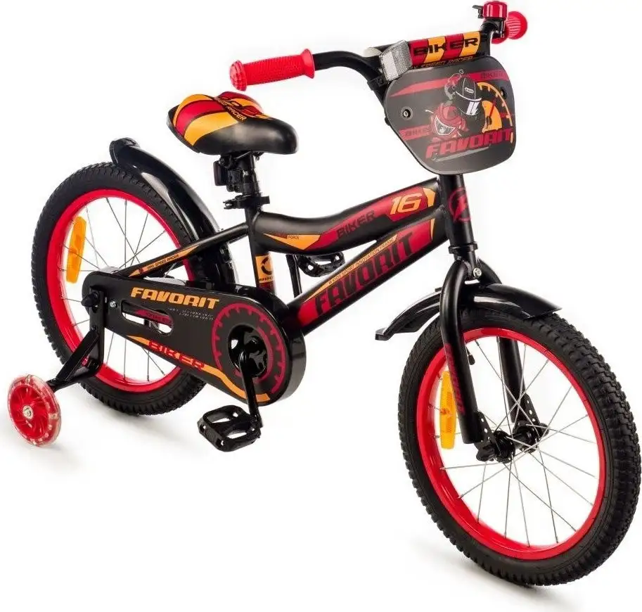 Детский велосипед Favorit Biker BIK-16RD (красный, разобранный, в коробке) – фото товара