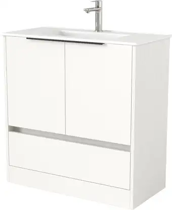 Дабер Тумба под умывальник 017 WeltWasser Deilbach 7517-80 Т17.8W.0.5Ч (белый древесный/ручка черная) – изображение в каталоге