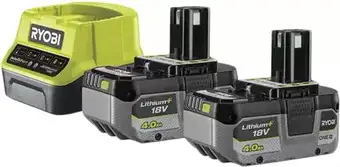 Аккумулятор с зарядным устройством Ryobi RC18120-240X 5133005092 (2x18В/4 Ah + 18В) – изображение в каталоге