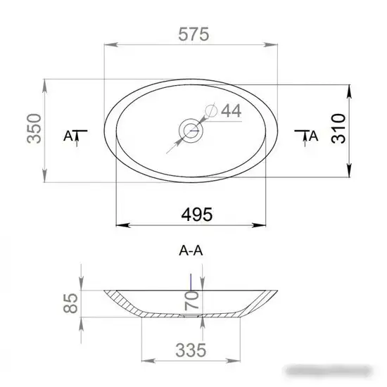 Умывальник Salini Callista 1101102G - фото товара