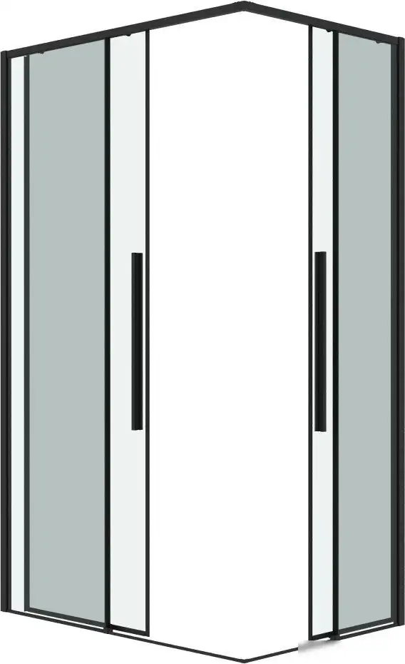 Душевой уголок Grossman Galaxy 100x70x195 300.K33.01.1070.21.00 (черный матовый/прозрачное стекло) - фото товара
