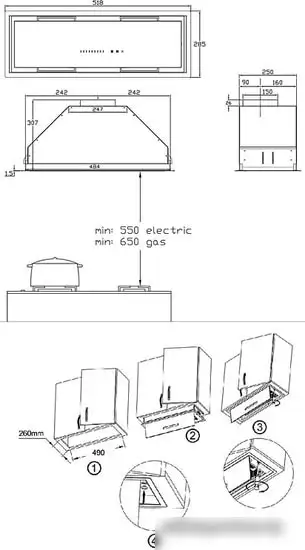 Кухонная вытяжка Korting KHI 6997 GW - фото товара