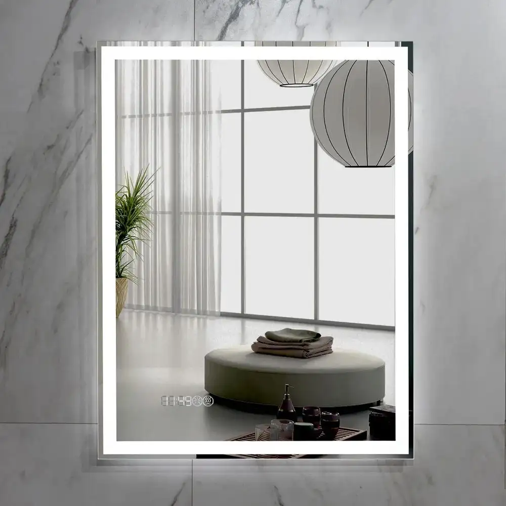 Пекам Зеркало Greta 60x80 greta-60x80spcl (с подогревом, подсветкой, сенсором на прикосновение и часами) – фото товара