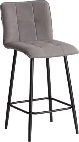 Стул TetChair Bari Полубарный (велюр, серый) – изображение в каталоге