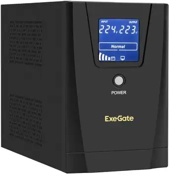 Источник бесперебойного питания ExeGate SpecialPro Smart LLB-1500.LCD.AVR.C13.RJ.USB – изображение в каталоге