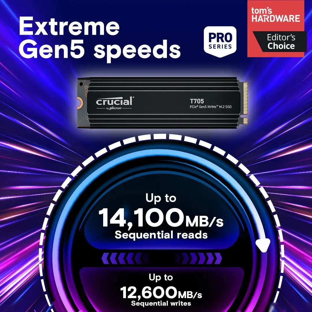 SSD Crucial T705 4TB CT4000T705SSD5 – фото товара