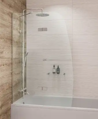 Стеклянная шторка для ванны Grossman GR-102/2 150х110