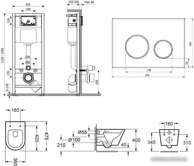 Унитаз Lavinia Boho Biore Compacto Rimless 6 в 1 77040090 - фото товара