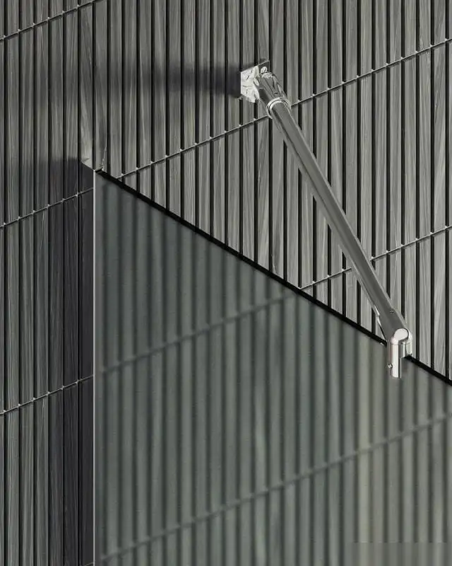 Душевая стенка MaybahGlass 195x69 MGD-706-5у (сатин стекло/хром матовый) - фото товара