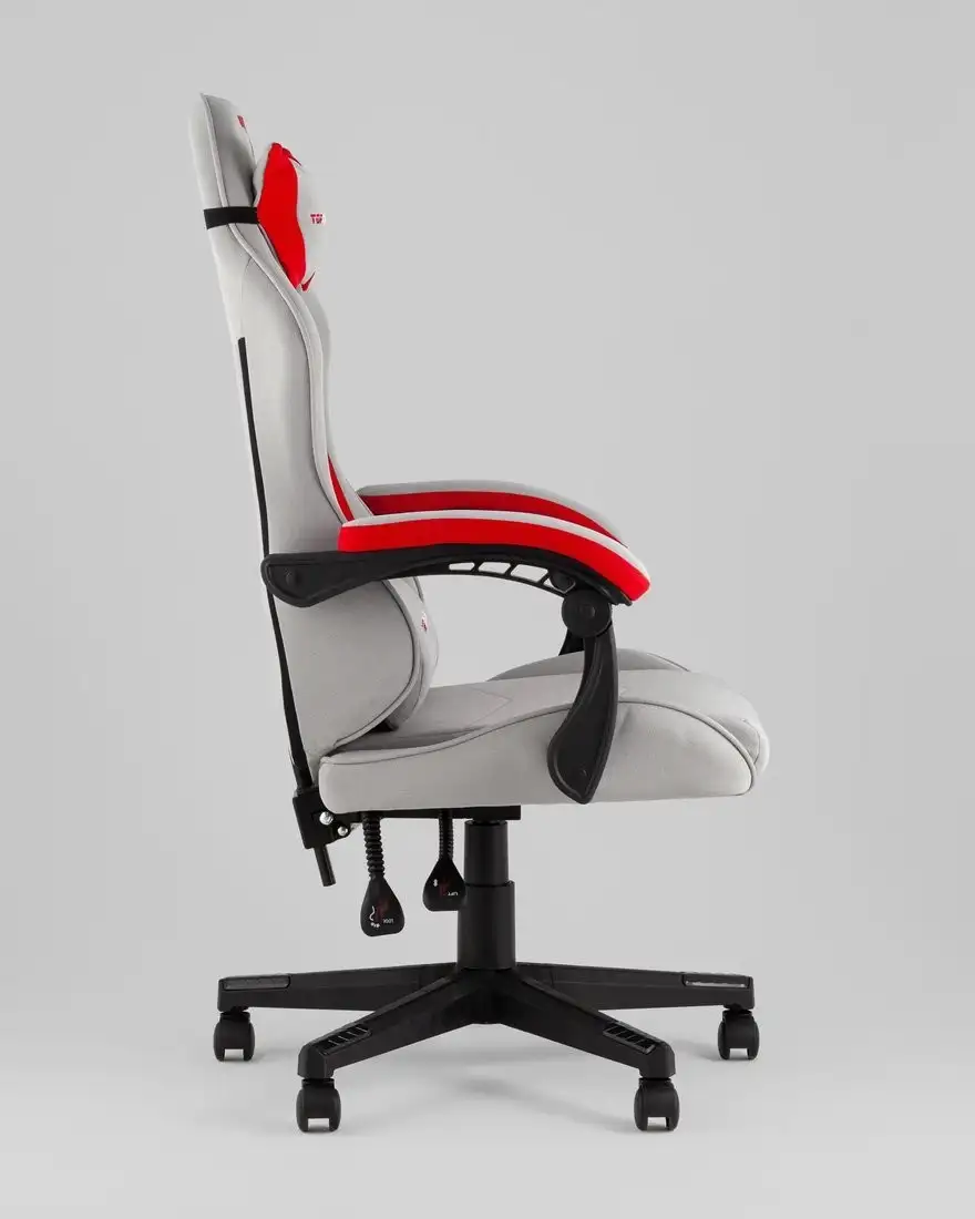 Игровое (геймерское) кресло TopChairs Phantom GF-8080 TT704+TT703 (серый/красный) – фото товара