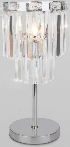 Настольная лампа Евросвет Elegante 01136/1 (хром/прозрачный хрусталь) – изображение в каталоге