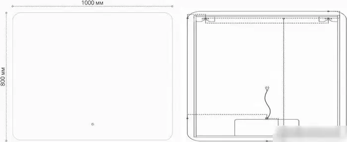 Grossman Зеркало Elegans-норма Black LED 17100802 (с сенсорным выключателем и подогревом) – фото товара