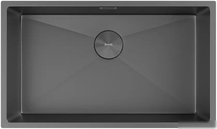 Кухонная мойка ZorG Zerox 74 U / IF Zurinox PVD Gunblack - фото товара