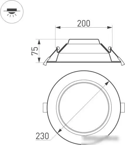 Точечный светильник Arlight IM-CYCLONE-R230-30W White6000 023218(2) – фото товара