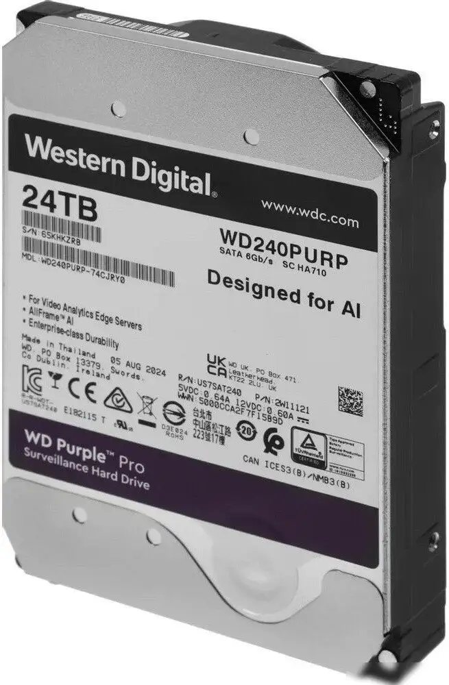 Жесткий диск WD Purple Pro 24TB WD240PURP – фото товара
