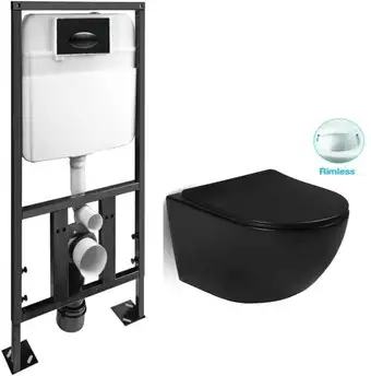 Унитаз подвесной SantiLine SL-5018MB + SL-03 - изображение в каталоге
