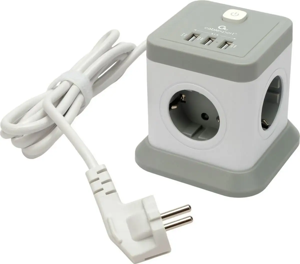 Сетевой фильтр Cablexpert TWR-4-U3-W-3 – фото товара