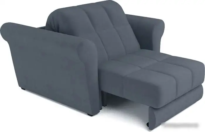 Кресло-кровать Мебель-АРС Гранд (велюр, серо-синий НВ-178/26)