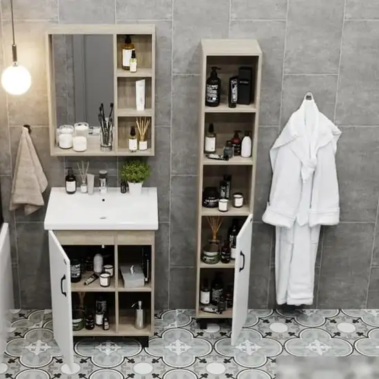 Мебель для ванных комнат Onika Шкаф-пенал Тимбер 30.01 403066 – фото товара