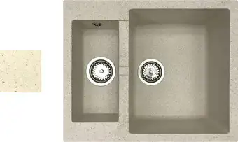 Кухонная мойка БелЭворс Duet R (бежевый, без сифона) - изображение в каталоге