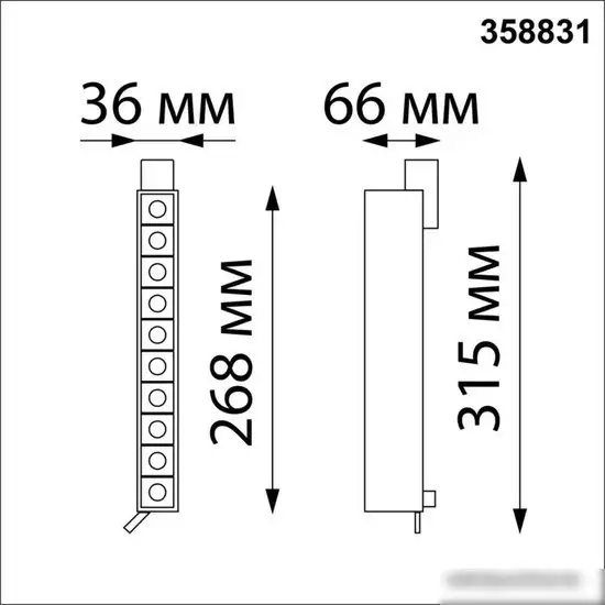Трековый светильник Novotech Iter 358831 – фото товара