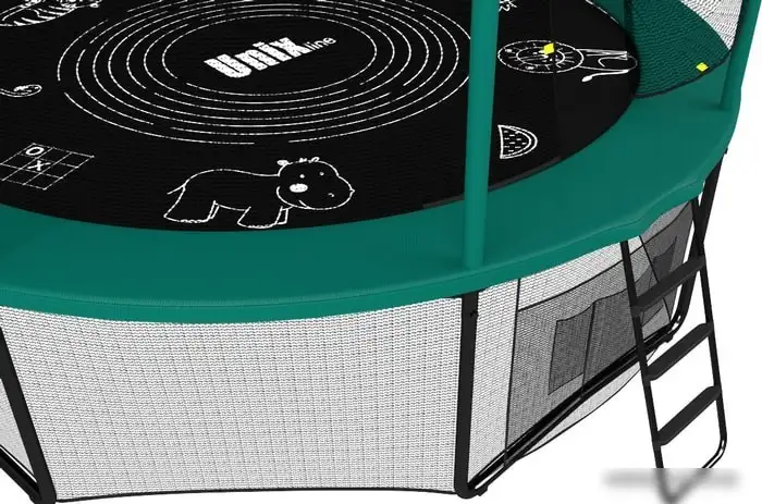Батут Unix Line Supreme Game 12ft (зеленый) – фото товара