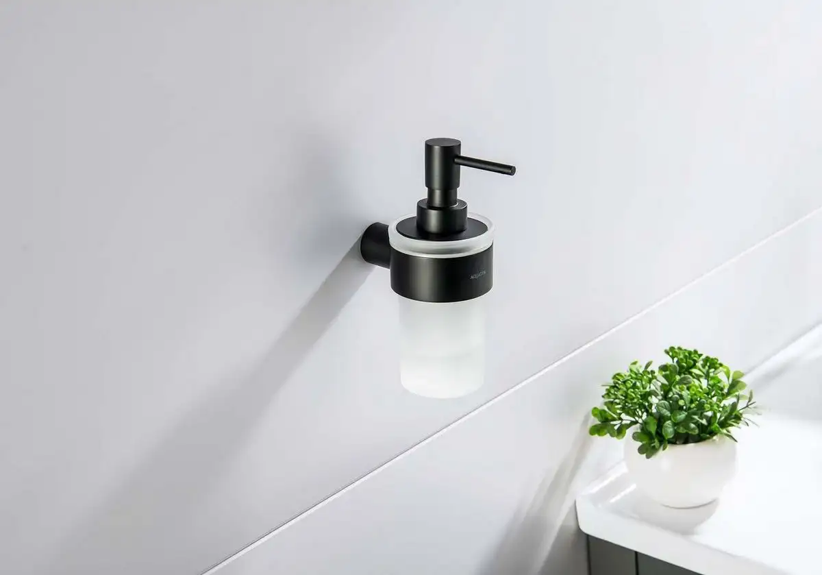 Дозатор для жидкого мыла Aquatek Лира AQ4405MB (матовый черный) – фото товара