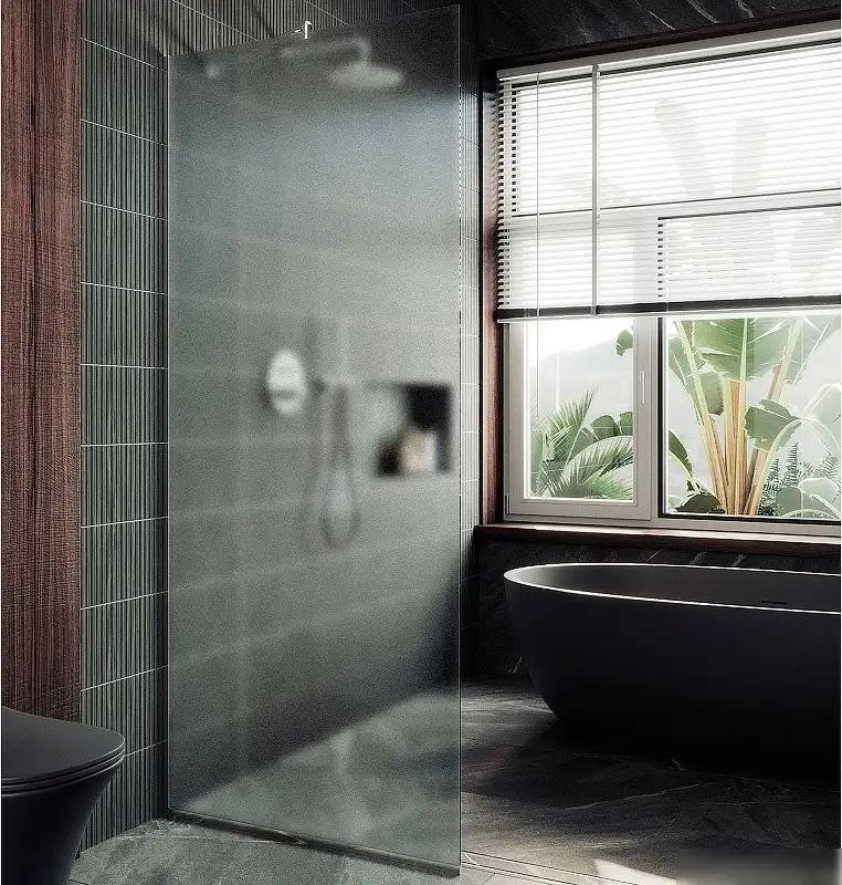 Душевая стенка MaybahGlass 195х99 MGD-1357-4у (сатин/хром глянцевый) - фото товара