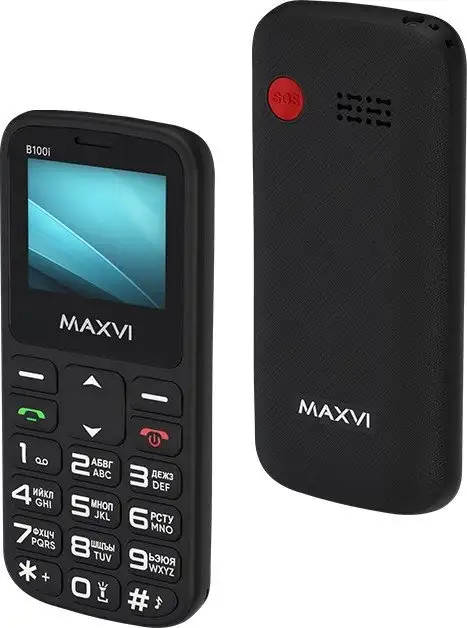 Телефон Maxvi B100i (черный) – фото товара
