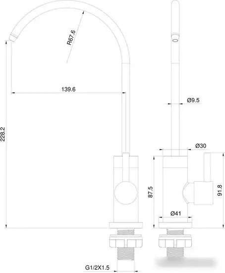 Смеситель Wonzon&Woghand WW-AE4587-BS - фото товара