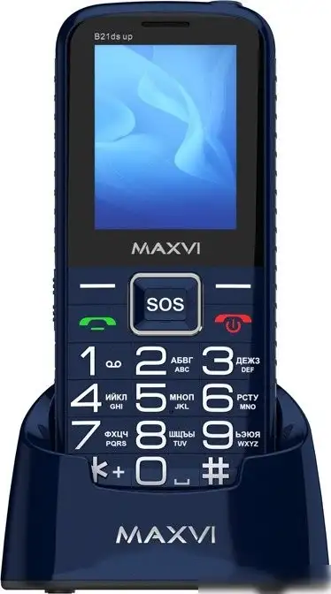 Телефон Maxvi B21ds Up (синий) – фото товара