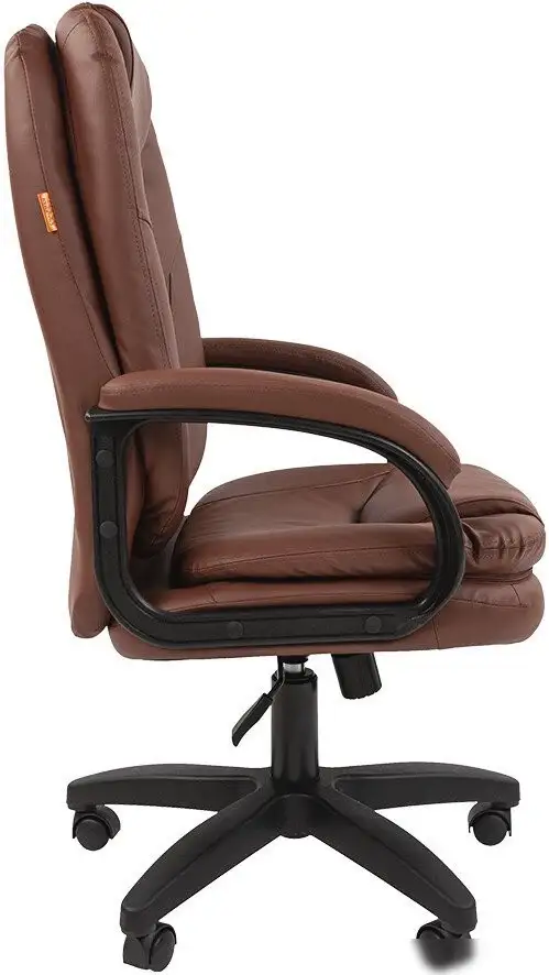 Офисное кресло CHAIRMAN 668LT N (черный пластик/экопремиум коричневый) – фото товара