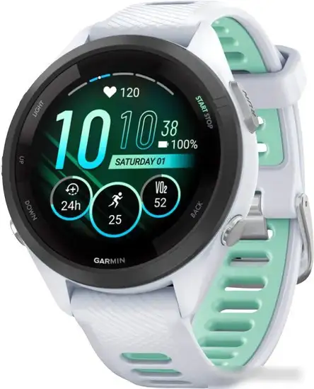 Умные часы Garmin Forerunner 265S (белый камень/нео-тропик) – изображение в каталоге