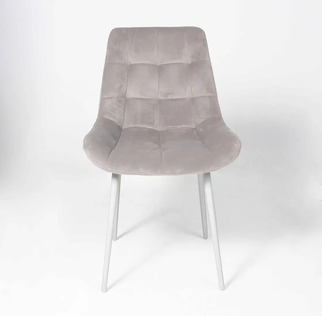 Стул Алвест AV 405 (бежевый бархат Confetti smoke/белый) – фото товара