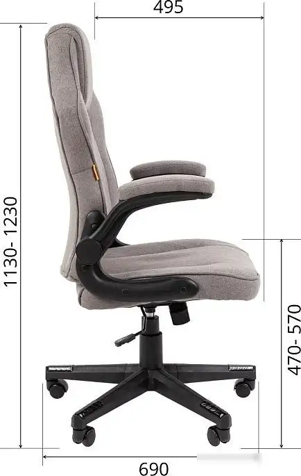 Игровое (геймерское) кресло CHAIRMAN CH51 (серый) – фото товара