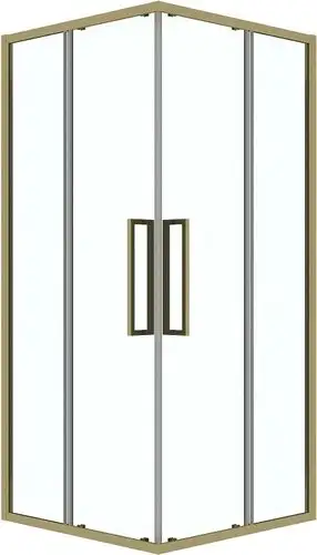 Душевой уголок Grossman Cosmo 100x100x195 300.K33.02.1010.32.00 (золото сатин/прозрачное стекло) - изображение в каталоге