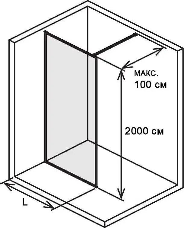 Душевая стенка Aquatek 90x200 AQ WIW 09020GM - фото товара