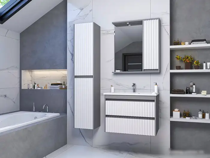 Brevita Шкаф с зеркалом Balaton 90 BAL-04090-01-01П – фото товара