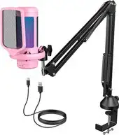 Проводной микрофон Tonor TC310+ (розовый)