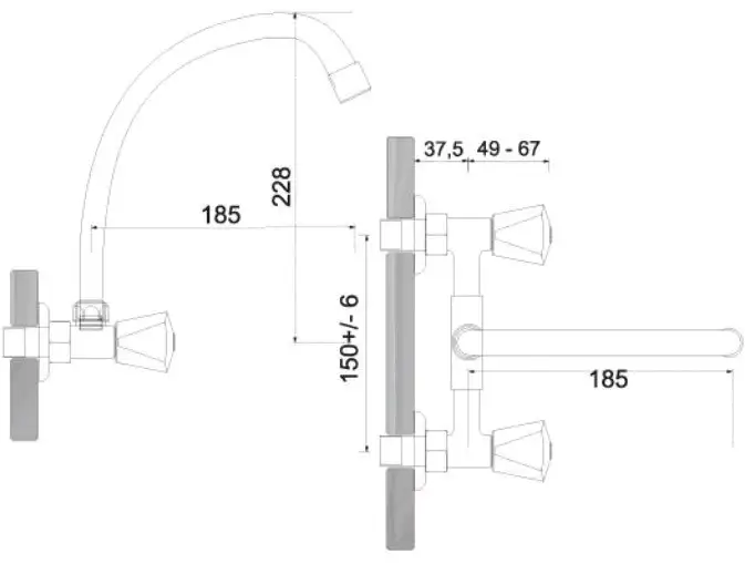 Смеситель ЦС Стандарт СМ 293 - фото товара