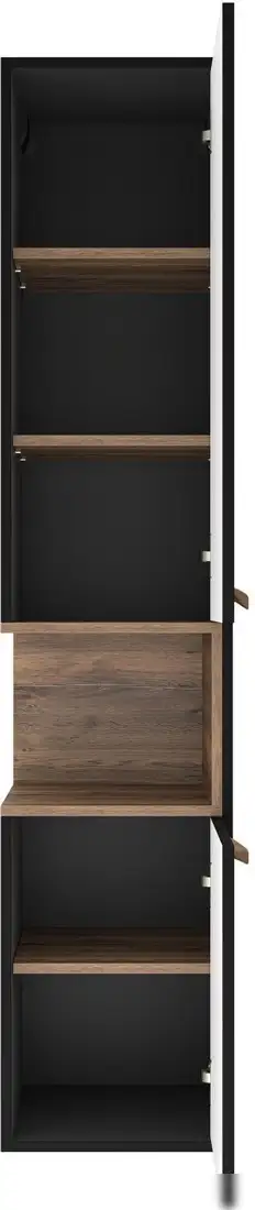 Briz Шкаф-пенал Bergen 35 BER-05035-02-19-ПоП (правый, черный/темное дерево) – фото товара