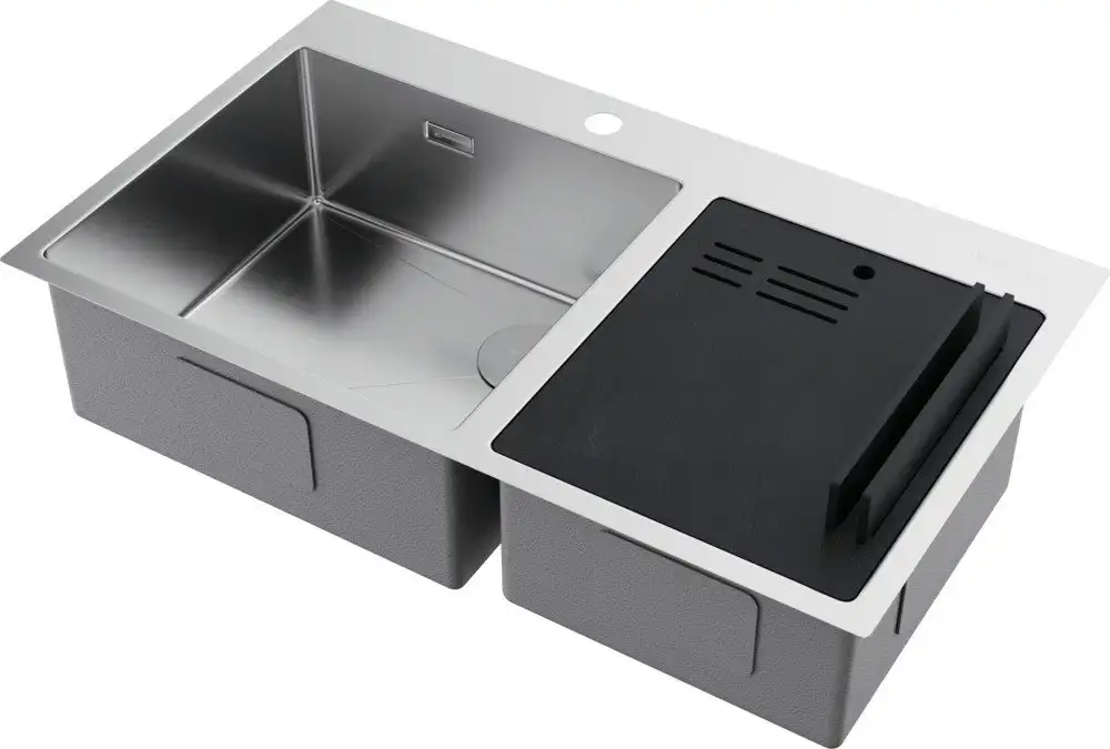 Кухонная мойка Omoikiri Akisame 86-2 Side in (нержавеющая сталь) - фото товара