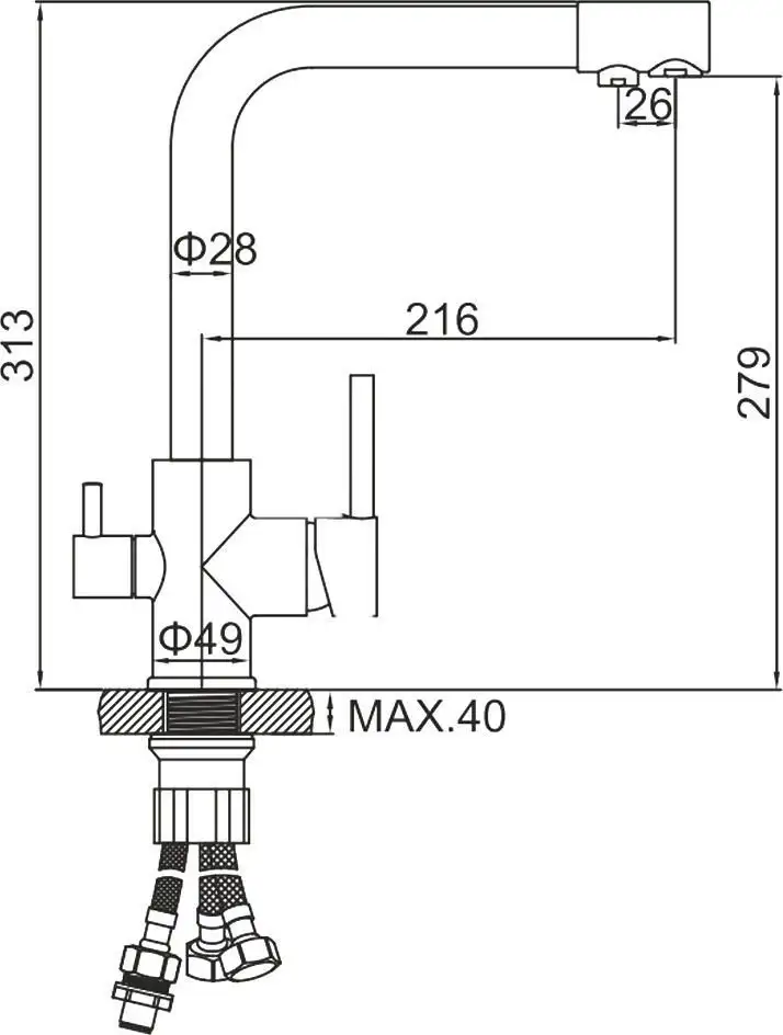 Смеситель Ledeme L4055A-3 - фото товара