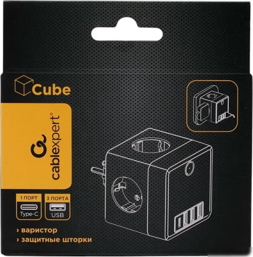 Сетевой фильтр Cablexpert CUBE-4-СU3-W – фото товара