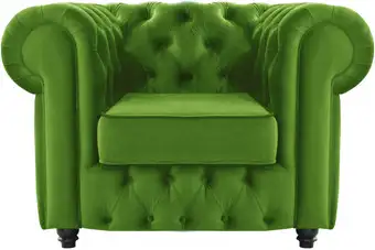 Интерьерное кресло Brioli Честерфилд (B26/зеленый) – изображение в каталоге