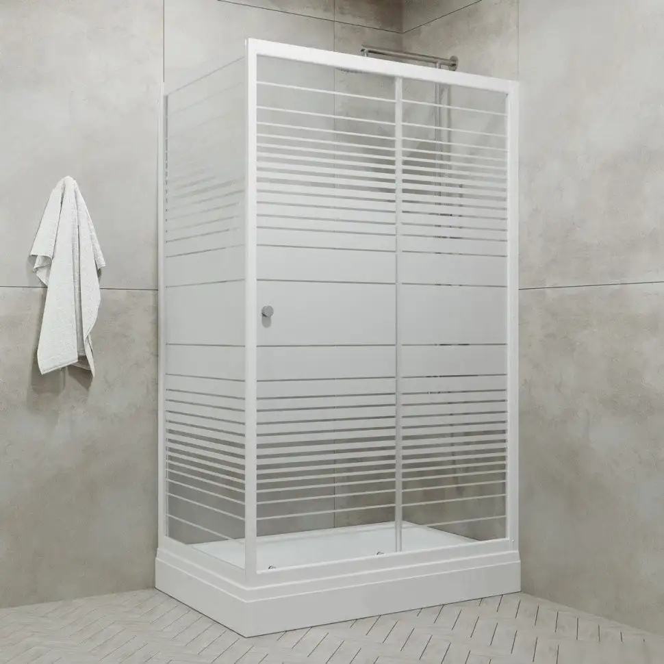 Душевой уголок Triton Фьюжн 100x80 А Полосы - фото товара